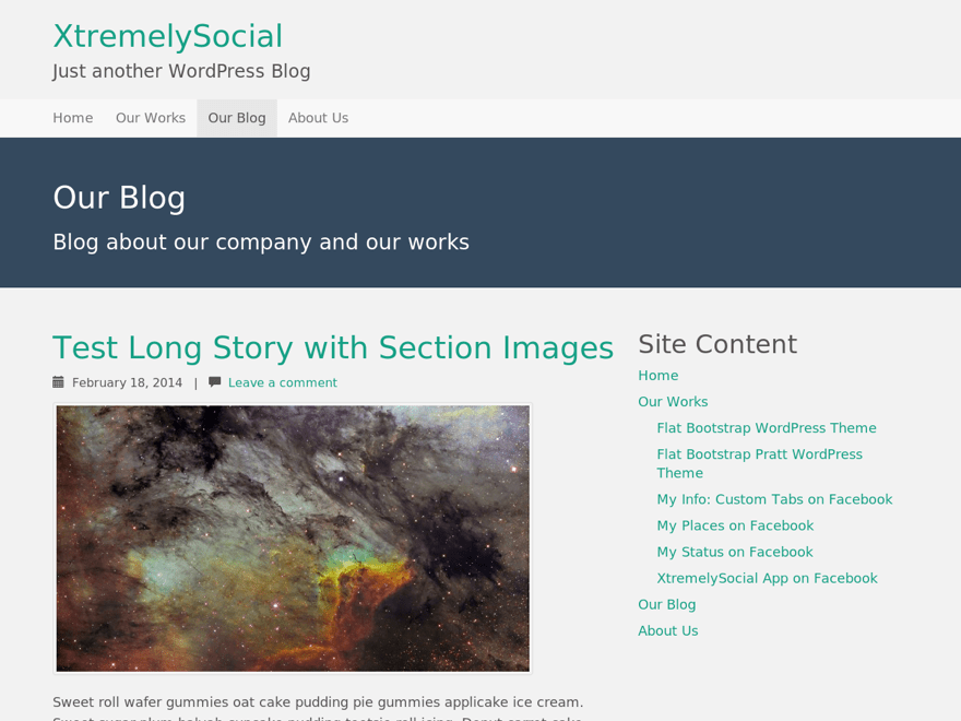 Flat Bootstrap WordPress Theme Screenshot